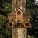 Hummingbird Nest Hanging Hut Outdoor Resting Place Nesting Wooden Bird House