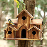 Hummingbird Nest Hanging Hut Outdoor Resting Place Nesting Wooden Bird House