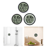 Digital Shower Clock Modern Small Wall Clock for Bedroom Living Room White