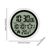 Digital Shower Clock Modern Small Wall Clock for Bedroom Living Room White