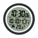 Digital Shower Clock Modern Small Wall Clock for Bedroom Living Room Black