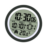 Digital Shower Clock Modern Small Wall Clock for Bedroom Living Room Black