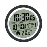 Digital Shower Clock Modern Small Wall Clock for Bedroom Living Room Black