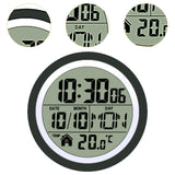 Digital Shower Clock Modern Small Wall Clock for Bedroom Living Room Black