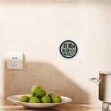 Digital Shower Clock Modern Small Wall Clock for Bedroom Living Room Silver