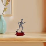 Long Running Player Figurine Resin Sculpture for Libraries, Yoga Studios