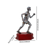 Long Running Player Figurine Resin Sculpture for Libraries, Yoga Studios