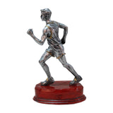 Long Running Player Figurine Resin Sculpture for Libraries, Yoga Studios