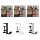 3 Pieces Christmas Adjustable Hooks Festival Holiday Supplies Fireplace Hook Black