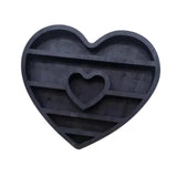 Wood Crystal Rock Wall Display Shelf Storage Rack for Study Room Lightweight Heart Shaped