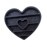 Wood Crystal Rock Wall Display Shelf Storage Rack for Study Room Lightweight Heart Shaped