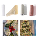 Christmas Ribbon Bouquets Wrapping Creative Decorative Versatile Xmas Ribbon Silver White