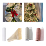 Christmas Ribbon Bouquets Wrapping Creative Decorative Versatile Xmas Ribbon Silver White