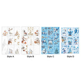 9Pcs Christmas Window Cling Stickers Christmas Decorations for Bedroom Walls Style A