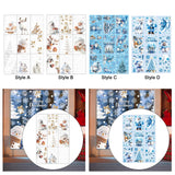 9Pcs Christmas Window Cling Stickers Christmas Decorations for Bedroom Walls Style A