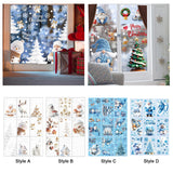 9Pcs Christmas Window Cling Stickers Christmas Decorations for Bedroom Walls Style A