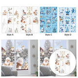 9Pcs Christmas Window Cling Stickers Christmas Decorations for Bedroom Walls Style A