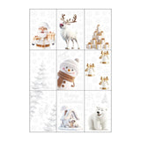 9Pcs Christmas Window Cling Stickers Christmas Decorations for Bedroom Walls Style A