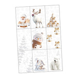 9Pcs Christmas Window Cling Stickers Christmas Decorations for Bedroom Walls Style A