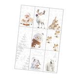 9Pcs Christmas Window Cling Stickers Christmas Decorations for Bedroom Walls Style A