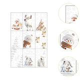 9Pcs Christmas Window Cling Stickers Christmas Decorations for Bedroom Walls Style A