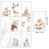 9Pcs Christmas Window Cling Stickers Christmas Decorations for Bedroom Walls Style A