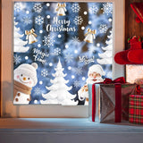 9Pcs Christmas Window Cling Stickers Christmas Decorations for Bedroom Walls Style A