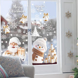 9Pcs Christmas Window Cling Stickers Christmas Decorations for Bedroom Walls Style A