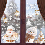 9Pcs Christmas Window Cling Stickers Christmas Decorations for Bedroom Walls Style A