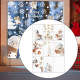 9Pcs Christmas Window Cling Stickers Christmas Decorations for Bedroom Walls Style B