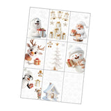 9Pcs Christmas Window Cling Stickers Christmas Decorations for Bedroom Walls Style B