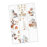 9Pcs Christmas Window Cling Stickers Christmas Decorations for Bedroom Walls Style B