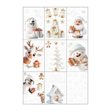 9Pcs Christmas Window Cling Stickers Christmas Decorations for Bedroom Walls Style B