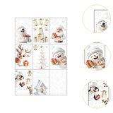 9Pcs Christmas Window Cling Stickers Christmas Decorations for Bedroom Walls Style B