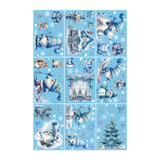 9Pcs Christmas Window Cling Stickers Christmas Decorations for Bedroom Walls Style C