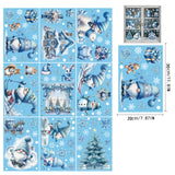 9Pcs Christmas Window Cling Stickers Christmas Decorations for Bedroom Walls Style C