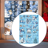 9Pcs Christmas Window Cling Stickers Christmas Decorations for Bedroom Walls Style C