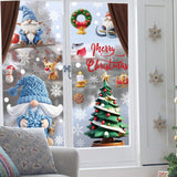 9Pcs Christmas Window Cling Stickers Christmas Decorations for Bedroom Walls Style C