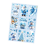 9Pcs Christmas Window Cling Stickers Christmas Decorations for Bedroom Walls Style D