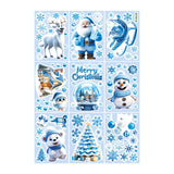 9Pcs Christmas Window Cling Stickers Christmas Decorations for Bedroom Walls Style D