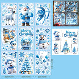 9Pcs Christmas Window Cling Stickers Christmas Decorations for Bedroom Walls Style D