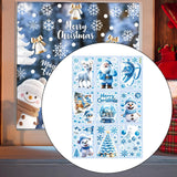 9Pcs Christmas Window Cling Stickers Christmas Decorations for Bedroom Walls Style D