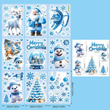 9Pcs Christmas Window Cling Stickers Christmas Decorations for Bedroom Walls Style D