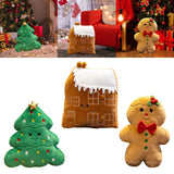 Plush Christmas Couch Pillow Sofa Cushion for Display Cabinets Bedrooms Cars Christmas Tree