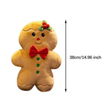 Plush Christmas Couch Pillow Sofa Cushion for Display Cabinets Bedrooms Cars Gingerbread Man