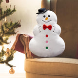 Christmas Snowman Couch Pillow Unique Cushion for Indoor Living Room Bedroom