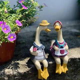 Couple Statue Modern Decor Couple Duck Figurine for Bedroom Home Living Room