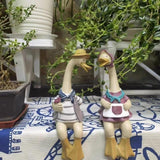 Couple Statue Modern Decor Couple Duck Figurine for Bedroom Home Living Room