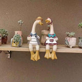 Couple Statue Modern Decor Couple Duck Figurine for Bedroom Home Living Room