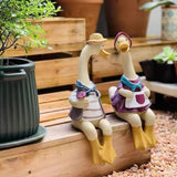 Couple Statue Modern Decor Couple Duck Figurine for Bedroom Home Living Room